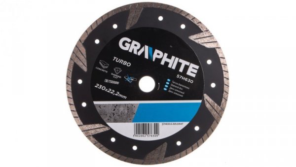 Tarcza diamentowa 230 x 22.2 mm turbo 57H630