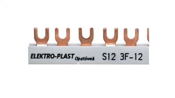 Szyna łączeniowa 3P 63A 12mm2 widełkowa (12mod.) 3F S12 3F-10 45.322