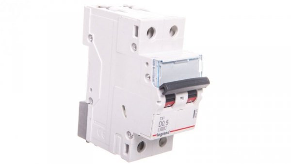 Wyłącznik nadprądowy 2P D 0,5A 6kA AC S302 TX3 403729