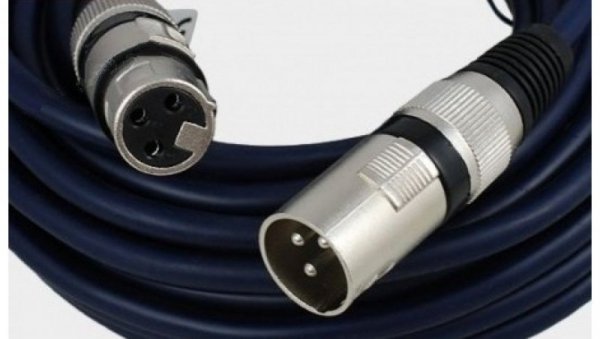 Profesjonalny kabel mikrofonowy studyjny/estradowy gniazdo XLR 3P Canon / wtyk XLR 3P Canon MK06 /1,0m/