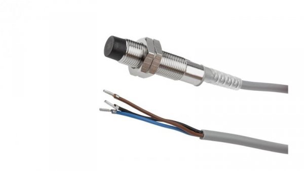 Czujnik Indukcyjny M12x1 50mm niezabudowany Sn 4 10-30V DC PNP NO kabel 2m PVC IP67 IM120100