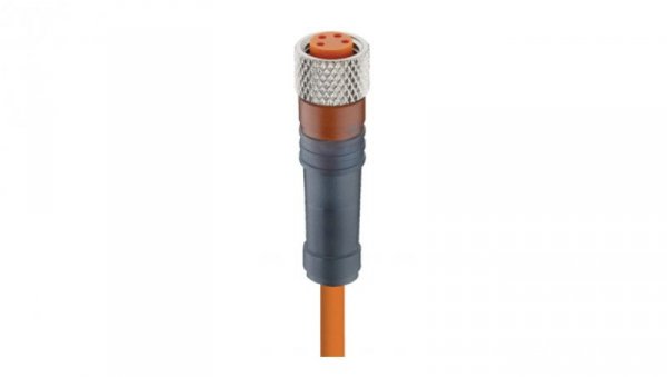 Kabel konfekcjonowany jednostronnie złącze M8 żeńskie proste z samoblokującym gwintem 4-pinowe PUR RKMV 4-225/10 M