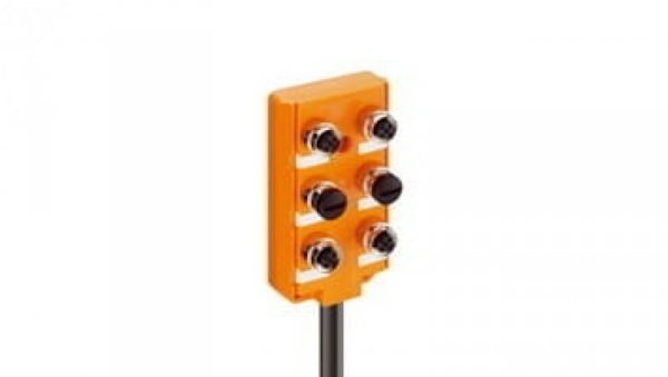 Koncentrator aktuator/sensor z wskaźnikiem LED górne porty 6-portowy gniazda M12 4-pinowe ASB 6/LED 5-4-330/10 M