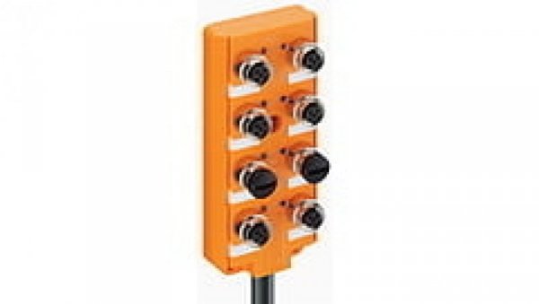 Koncentrator aktuator/sensor z wskaźnikiem LED górne porty 8-portowy gniazda M12 4-pinowe ASB 8/LED 5-4-331/25 M