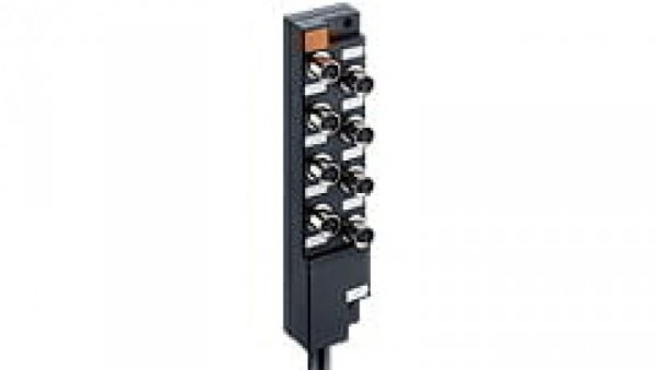 Koncentrator aktuator/sensor z wskaźnikiem funkcyjnym i operacyjnym LED 10-portowy gniazda M8 3-pinowy ASBM 10/LED 3-346/10 M