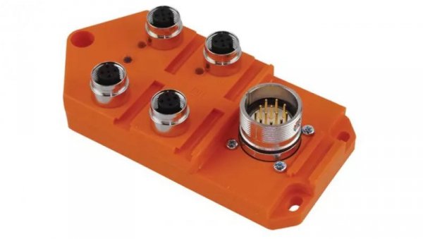 Koncentrator pasywny aktuator/sensor LED 4xM12 żeńskie 5pin/złącze M23 męskie 12pin na kabel sterujący ASBS 4/LED 5-4