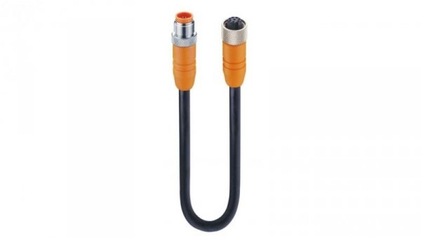 Kabel konfekcjonowany jednostronnie złącze M12 żeńskie proste 8-pinowe kodowanie A ekranowany czarny PUR RKTS 8-299/10 M