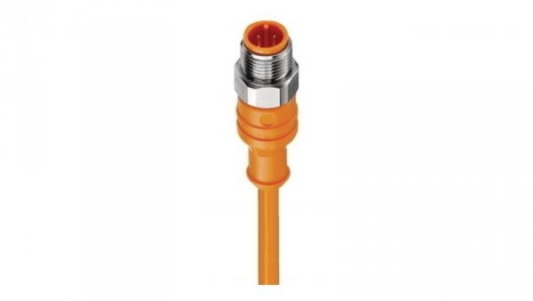 Kabel konfekcjonowany jednostronnie złącze M12 4-pinowe męskie proste PVC pomarańczowy PRST 4-07/5 M