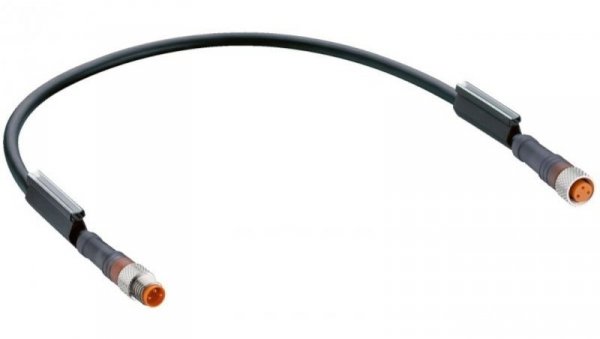 Kabel konfekcjonowany obustronnie zakończony złącza M8 męskie żeńskie proste 3-pinowe gwintowane RSMV 3-RKMV 3-224/0,6 M
