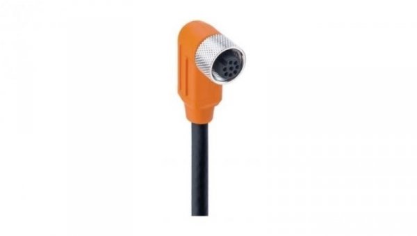 Kabel konfekcjonowany jednostronnie złącze M12 żeńskie kątowe 8-pinowe kodowanie A ekranowany czarny PUR RKWTS 8-299/5 M