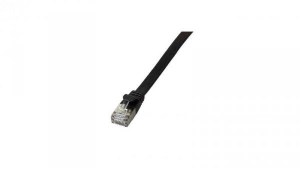Patchcord płaski U/FTP 0,5m Cat.6A czarny