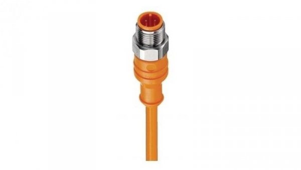 Kabel konfekcjonowany jednostronnie złącze M12 4-pinowe męskie proste PVC pomarańczowy PRST 4-07/10 M