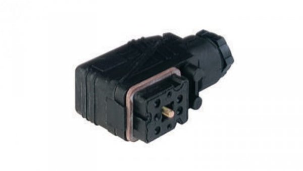 Złącze zasilające do samokonfekcjonowania żeński kątowy 7-pinowa 6+PE centralnie przykręcane 250 V AC/DC GO 610 WF
