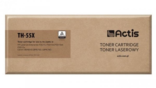 Toner ACTIS TH-55X (zamiennik HP 55X CE255X, Canon CRG-724H Standard 12500 stron czarny)