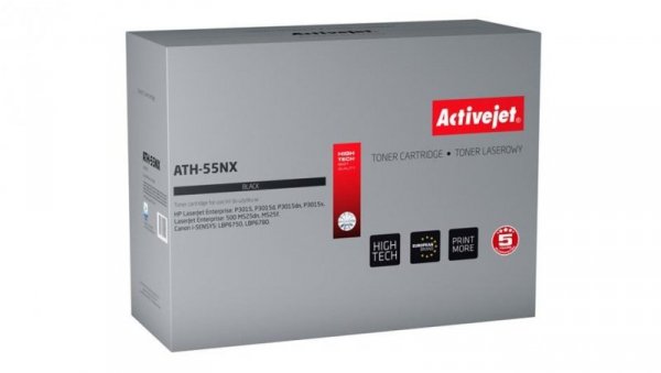 Toner Activejet ATH-55NX (zamiennik HP 55X CE255X, Canon CRG-724H Supreme 12500 stron czarny)