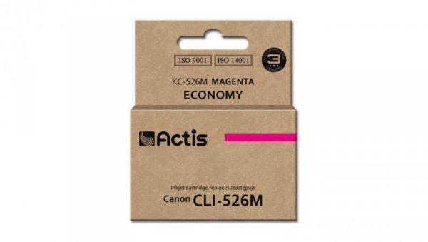 Tusz ACTIS KC-526M (zamiennik Canon CLI-526M Standard 10 ml czerwony)