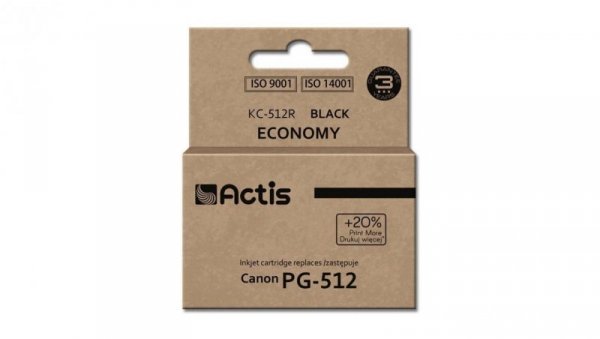 Tusz ACTIS KC-512R (zamiennik Canon PG-512 Standard 15 ml czarny)