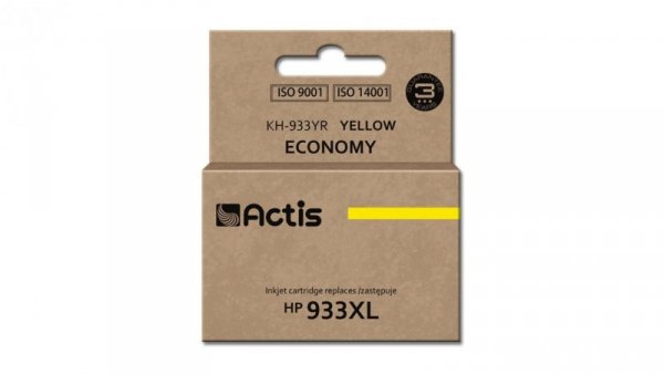 Tusz ACTIS KH-933YR (zamiennik HP 933XL CN056AE Standard 13 ml żółty)