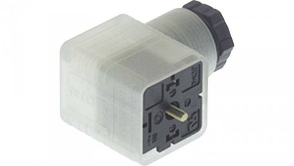 Złącze zaworowe serii GDM żeński 3-pinowe (2+PE) śrubowe M16 dioda LED 24 V AC/DC 10 A GDML 2016 LED 24 HH schwarz