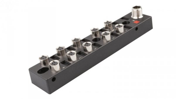 Rozdzielacz 27x150x31mm 10 x M8 3-pinowy 10-30V DC M12 12-pinowy wyświetlacz LED IP67 VK001103