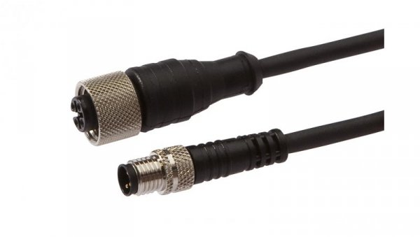 Złącze do samokonfekcjonowania M12 żeńskie 3-pinowe proste M8 męskie 3-pinowe proste 3x0,34mm² PUR 60V IP67 VK030F64