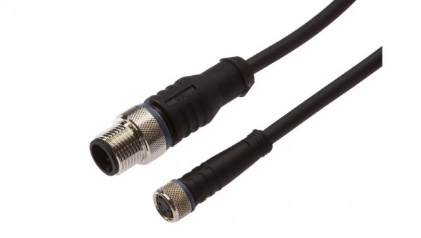 Złącze do samokonfekcjonowania M8 żeńskie 3-pinowe proste M12 męskie 3-pinowe proste 3x0,34mm² PUR 60V IP67 VK060F84