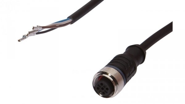 Złącze do samokonfekcjonowania M12 kątowe proste 4 pinowe druga końcówka niezarobiona 10m 4x0.34mm² PUR fi4.7mm 250V 90C IP67 VK