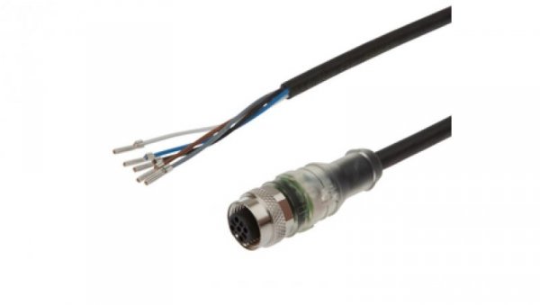 Złącze do samokonfekcjonowania M12 żeńskie proste 5-pin końcówka niezarobiona 5x0,34mm² PUR 30V IP67 wyświetlacz LED VK200825