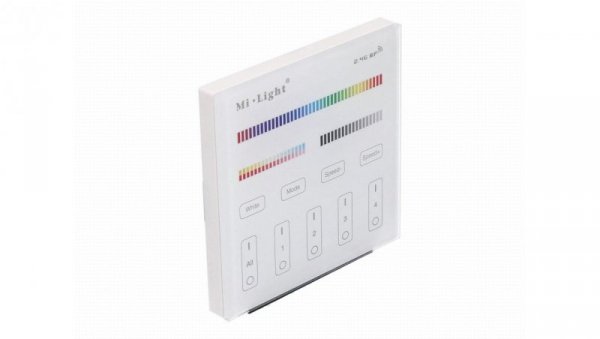 Panel MiLight 4strefy RGB+CCT biały sterownik T4