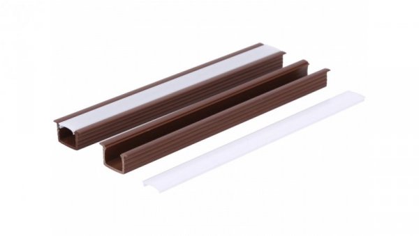 Profil led PCV Fuga 16x11 2m brązowy ML