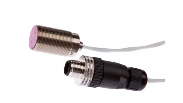 Czujnik indukcyjny M18x1 dł 30mm zabudowany Sn: 5mm 0 - 230C PNP NO złącze M12 3 m IP50 IB186050