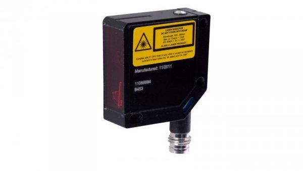 Czujnik laserowy odbiciowy 48x35x12mm Sn: 5500mm 10-30V DC PNP antykoincydencyjne złącze M8 IP67 PR160470