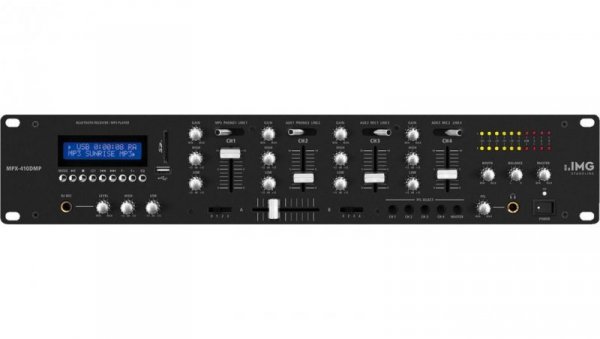 Mikser stereo dla DJ, z wbudowanym odtwarzaczem MP3 oraz odbiornikiem Bluetooth MPX-410DMP