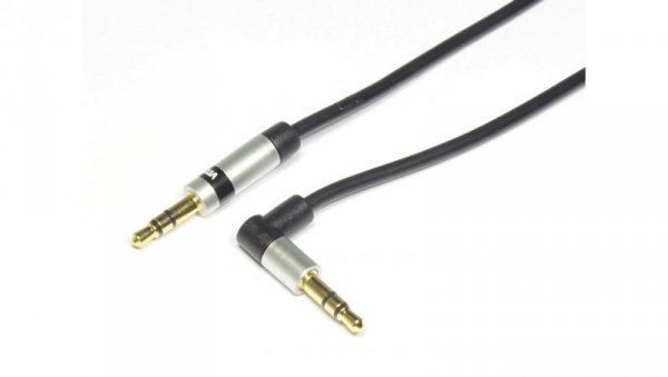 Kabel Jack 3,5 stereo -Jack 3,5 stereo slim kątowy JKJ53 0,5m