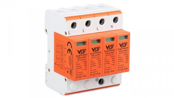 Ogranicznik przepięć L2 Typ T2 4P 20kA 1,2kV 275V