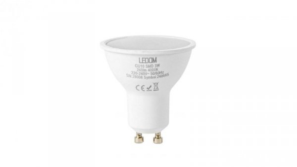 Żarówka LED line GU10 3W 4000K barwa neutralna 240lm 220-240V 3 lata gwar.