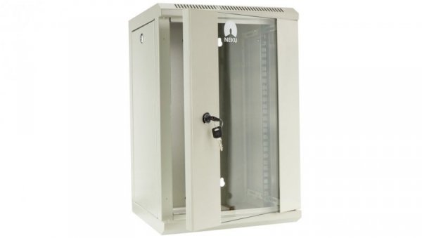 Szafa wisząca RACK 10 cali 9U 300mm szara NEKU TS
