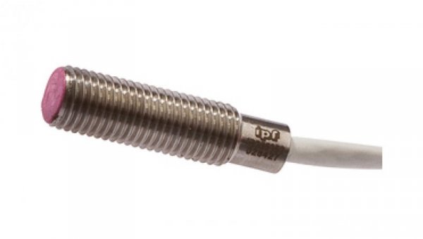 Czujnik indukcyjny M8x1 dł: 30mm zabudowany Sn: 2mm 0-140stC złącze M12 3m Politetrafluoroetylen IP50 IB086050