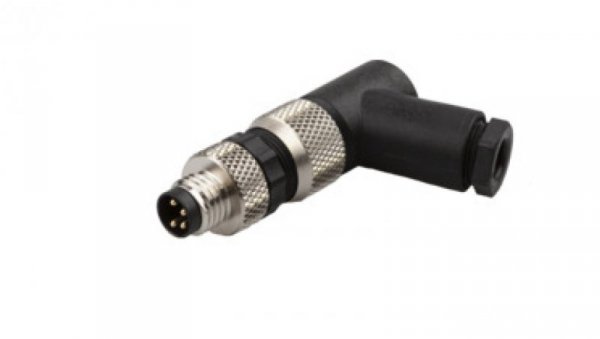 Złącze kablowe kątowe połączenie śrubowe fi5mm 4A 60V -40-85stC M8 męskie 4pin IP67 VK003177