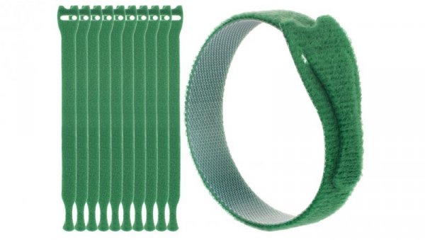 Opaski rzepowe 20x200 BTB Straps zielone /opakowanie 10szt./
