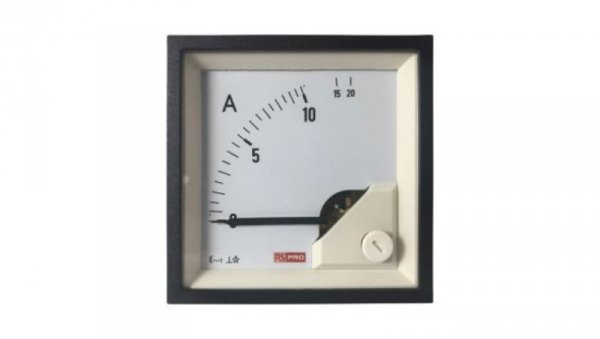 Amperomierz analogowy panelowy 20 (Input)A AC -10C do +65C RS PRO