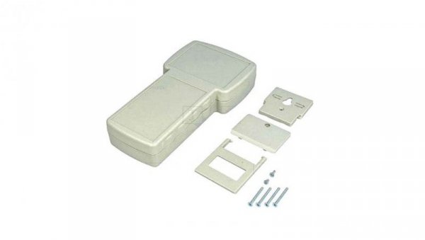 Obudowa do urządzeń przenośnych, IP54, 210 x 110 x 41mm, materiał: ABS, kolor: Szary, z miejscem na wyświetlacz, z
