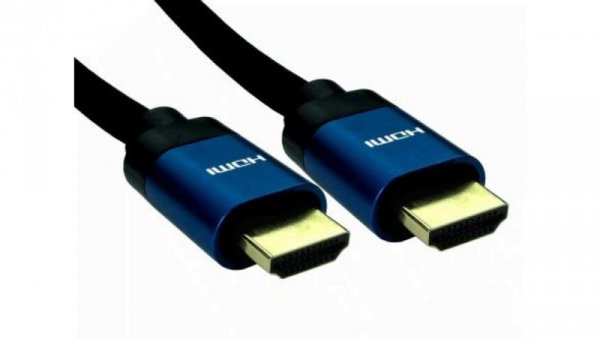 2m 8K HDMI M-M 28awg Blue Aluminium Hood