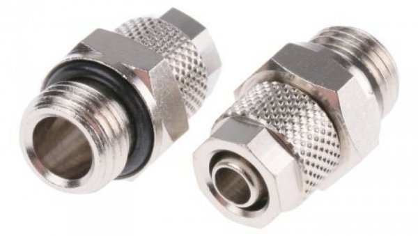 Adapter gwintowany prosty gwint – rura, 15 barów