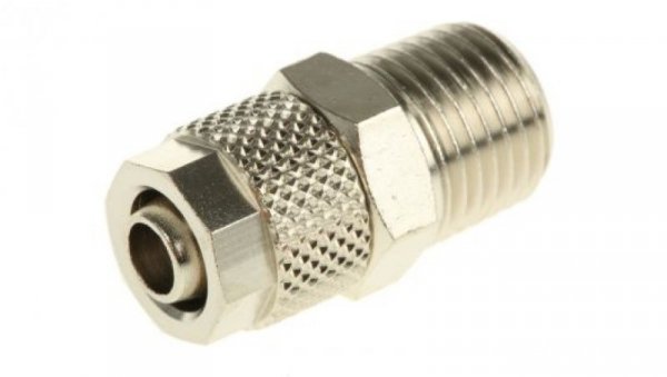 Adapter gwintowany prosty gwint – rura, 15 barów