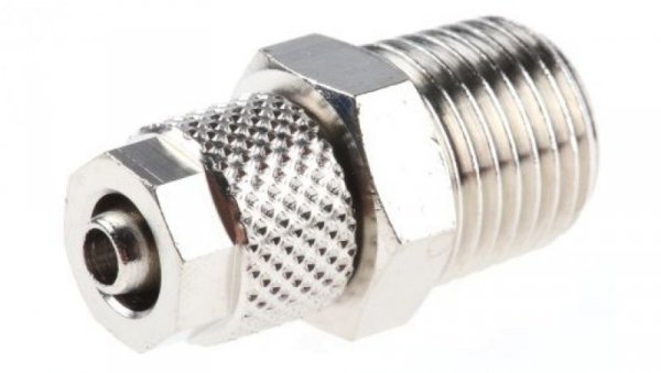 Adapter gwintowany prosty gwint – rura, 15 barów