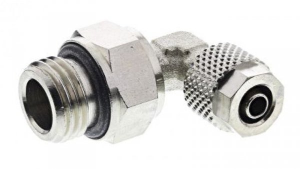 Złącze kątowe gwint G 1/4 męskie, Wciskane 6 mm RS PRO