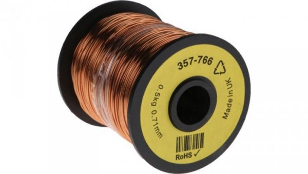 Przewód miedziany, Jednordzeniowy, 21 AWG, 0,4 mm², dł.: 120m, Maksymalnie +155C