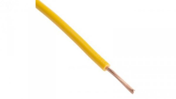 Przewód jednożyłowy linkowy, 2491X, 1 mm², 32/0,2 mm, 17 AWG, PVC, 500 V, Żółty, dł. 100m, RS PRO