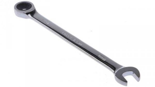 Uniwersalny klucz zapadkowy, roz. 10 mm, dł. 160 mm, materiał: Stal chromowo-wanadowa, RS PRO